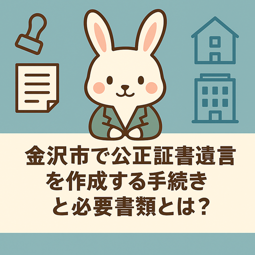金沢市で公正証書遺言を作成する手続きと必要書類とは？