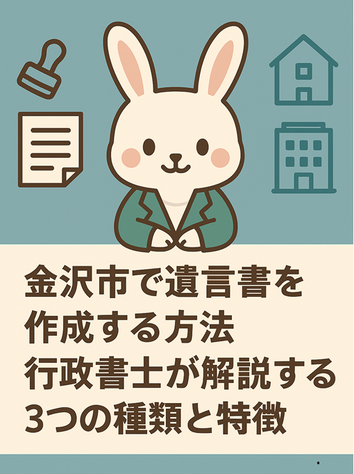 「金沢市で遺言書を作成する方法｜行政書士が解説する3つの種類と特徴」