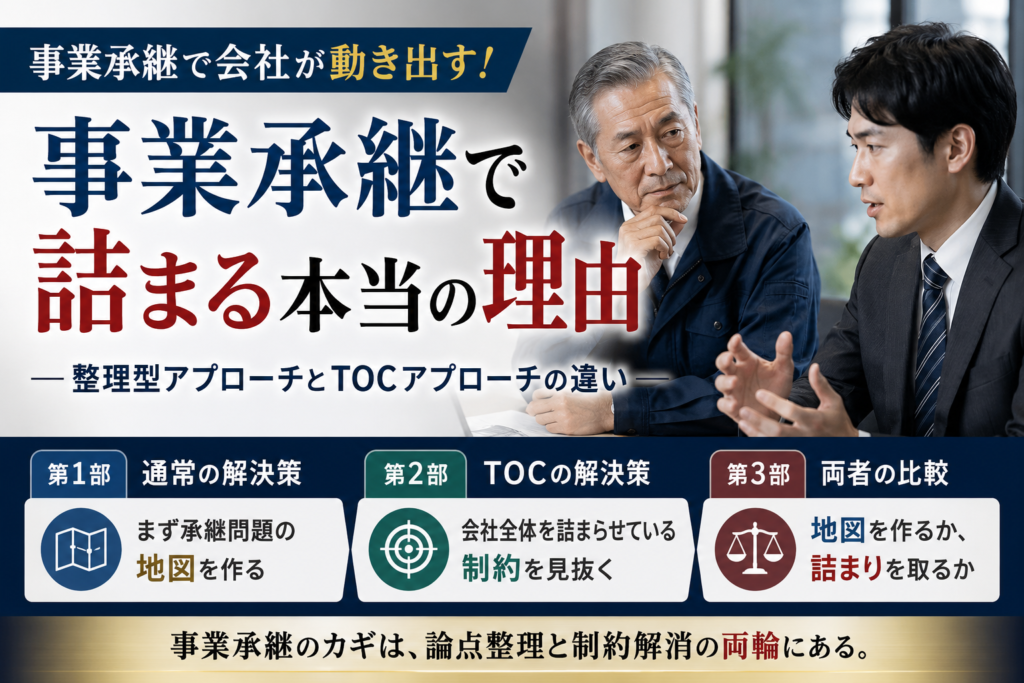 第１部　事業承継で会社が詰まる本当の理由　通常の解決策：まず承継問題の地図を作る